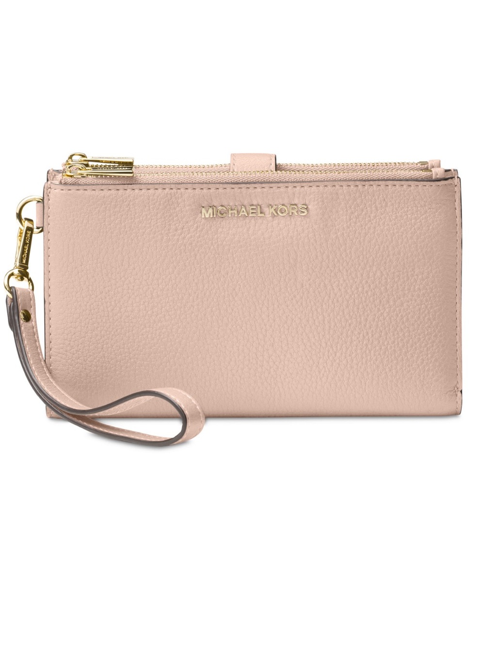 Like New Michael Kors Jet Set Double Zip Wristlet in Soft Pink.